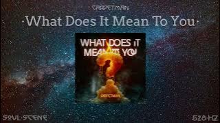 Carpetman – What Does It Mean To You (528 Hz // 🧬Healing Frequency)