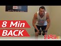 8 Min Back Workout at Home - HASfit Back Exercises Routine - Back Work Out