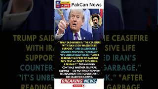 U.S.–Iran Ceasefire Faces New Pressure After Trump Remarks | PakCan News