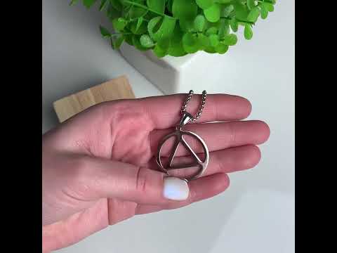 Чоловічий кулон на шию з ланцюжком "Peace" з нержавіючої сталі, видео 1