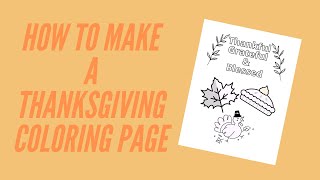 Thanksgiving Coloring Page