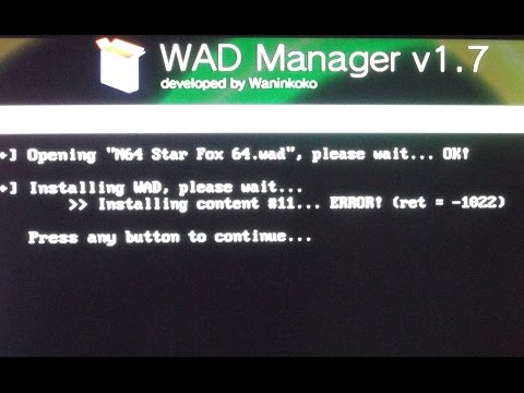 how to install wad manager 1.7.dol on wii how to install wad manager 1.7.dol on wii