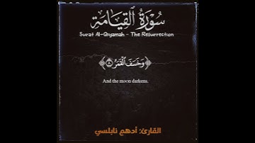 سورة القيامة - تلاوة: أدهم نابلسي (Surat Al-Qiyamah – The Resurrection) Adham Nabulsi #قرآن #Quran