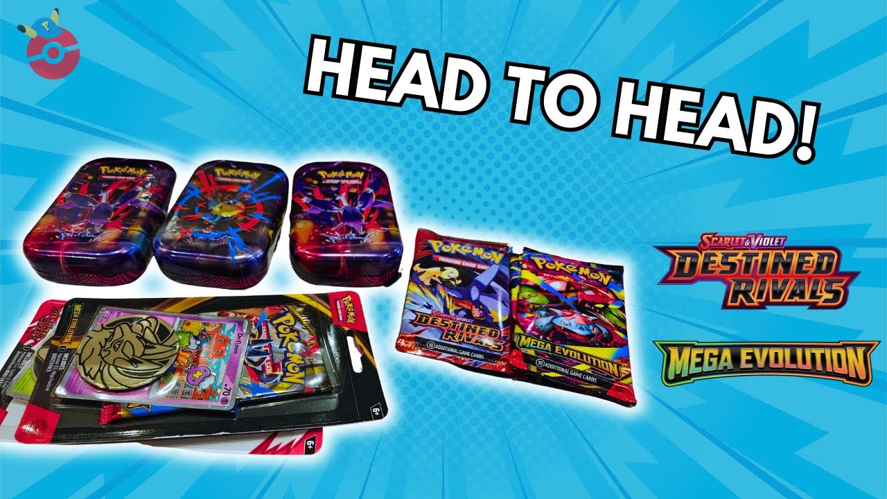 Предопределённые соперники против мегаэволюций — открытие мини-жестяной коробки