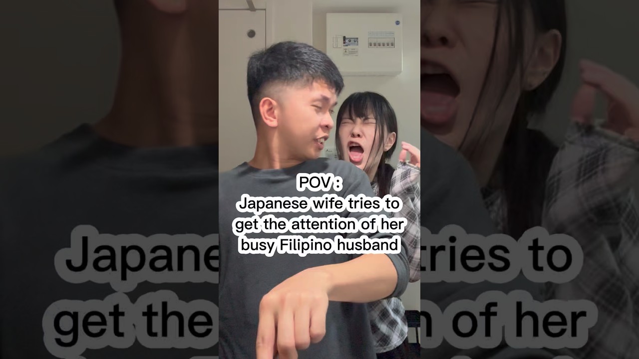 POV: Japanese wife tries to get the attention of her busy Filipino husband 🇯🇵🇵🇭