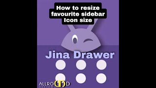 Jina Drawer: How to resize favourite side bar icon size screenshot 5