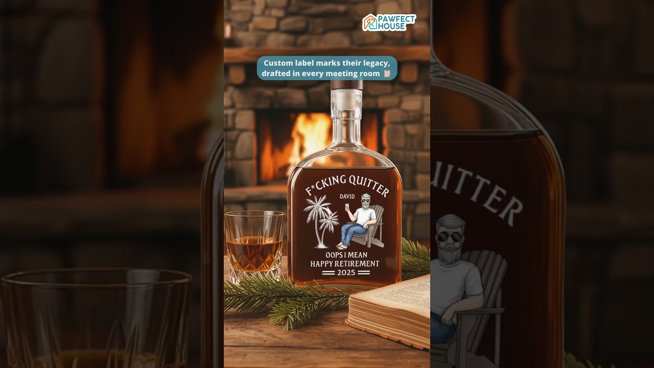 Officially Done - Custom Whiskey Bottle - Retirement Gift - RGWB-MQ0508 V7.2