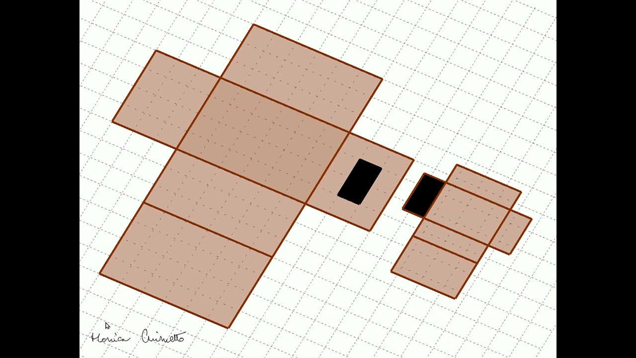 Calcolo dell'area totale di un solido composto da due parallelepipedi