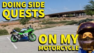 DOING SIDE QUESTS ON MY MOTORCYCLE