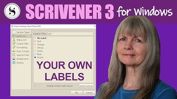 Scrivener 3 for Windows: Customising Labels