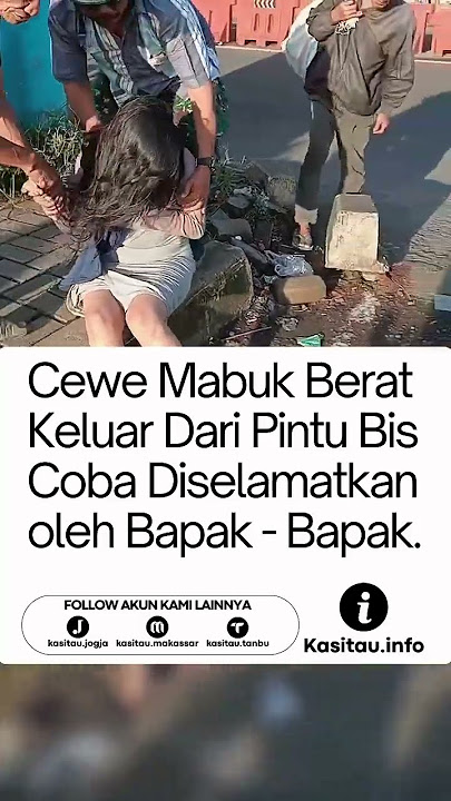 😱CEWE CANTIK MABUK BERAT TIDURAN DI TROTOAR.