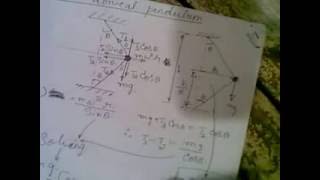 Double conical pendulum analysis Type 1