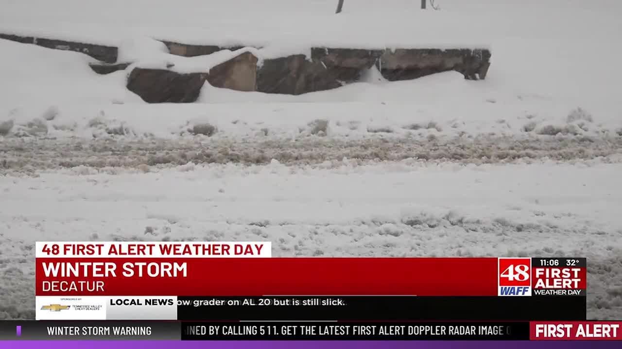 Alabama winter storm: Huntsville, Athens and Decatur at 11 a.m.