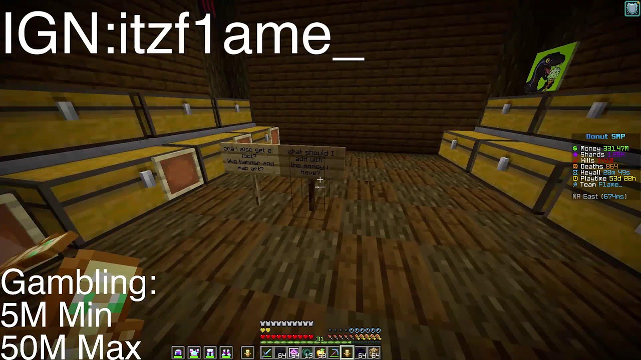 Rating Bases + Gambling + Auctions + Bounties | DONUT SMP LIVE MASSIVE 30M+ bounty JOIN