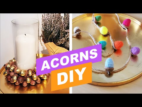 Video: Crafts Los Ntawm Acorns: Yuav Ua Li Cas Thiaj Lom Zem Figurines