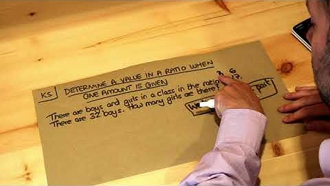Key Skill - Determine a value in a ratio when one amount is given.