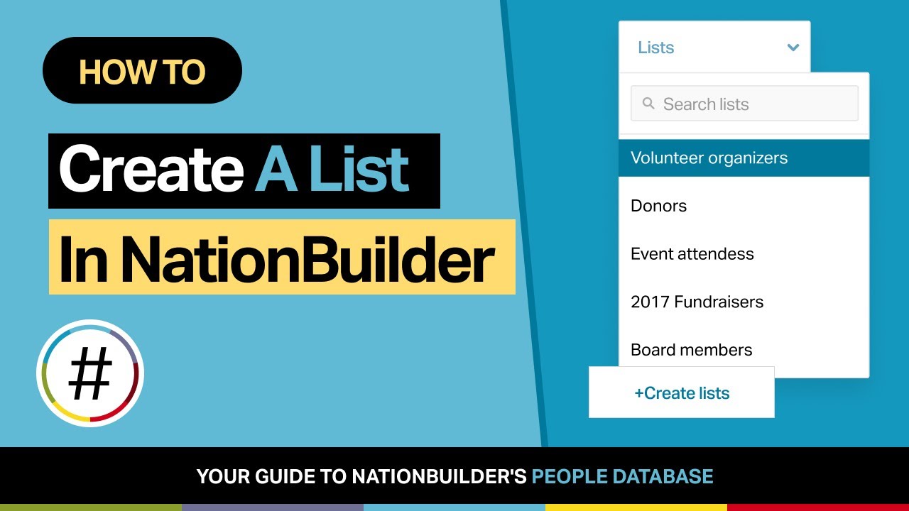 How to create a list in NationBuilder