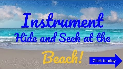 Instrument Hide and Seek at the Beach