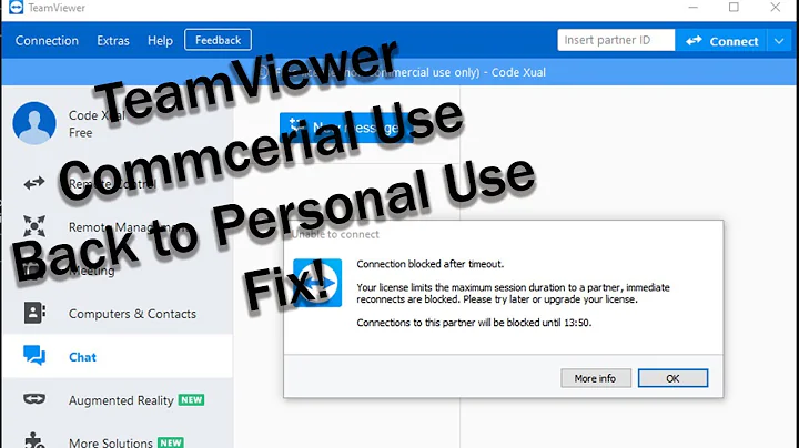 How to Fix TeamViewer commercial use detected or suspected back to Personal Use