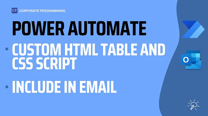 Power Automate HTML Table Formatting and include it in the Email