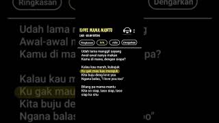 I Love Mama Mantu #bulansutena #laguviral #liriklagu #lyrics #trending #viral #shorts #cover