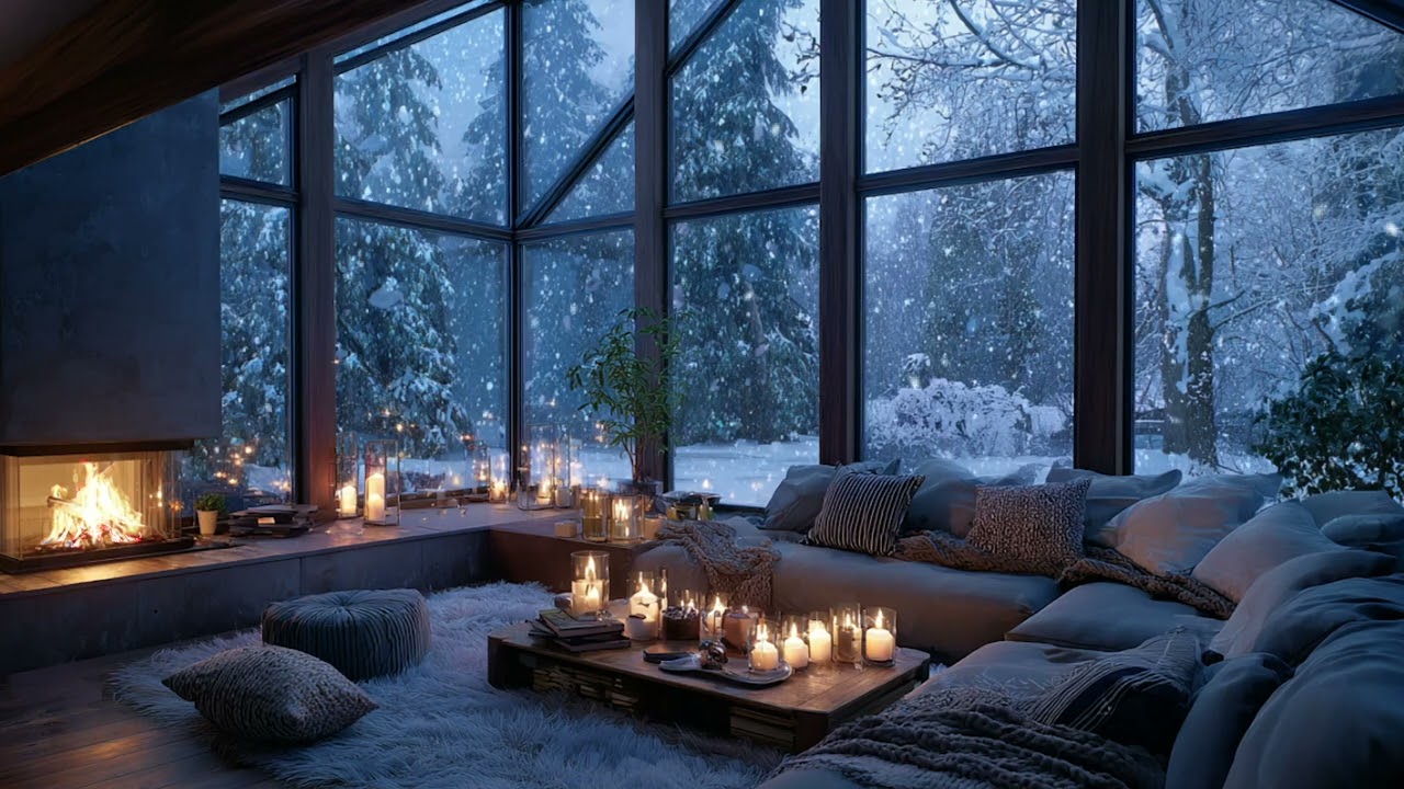 Cozy Firelight Piano 🎹🔥 | Peaceful Evening, Stress Relief, Deep Focus & Sleep