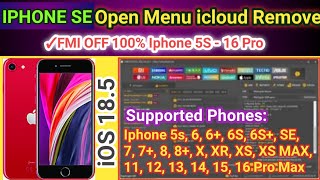 IPHONE SE 2nd Gen. 2020 Open Menu ID Remove done by unlock tool iOS 18.5 | 2025
