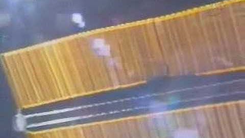 Damage in the ISS 4B Solar Array