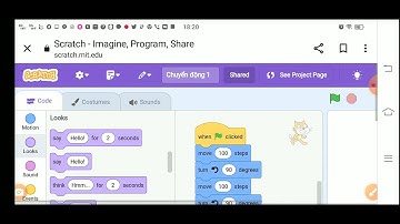 Scratch: Bài 1 Hướng dẫn lập trình scratch cơ bản tạo chuyển động cơ bản cho nhân vật