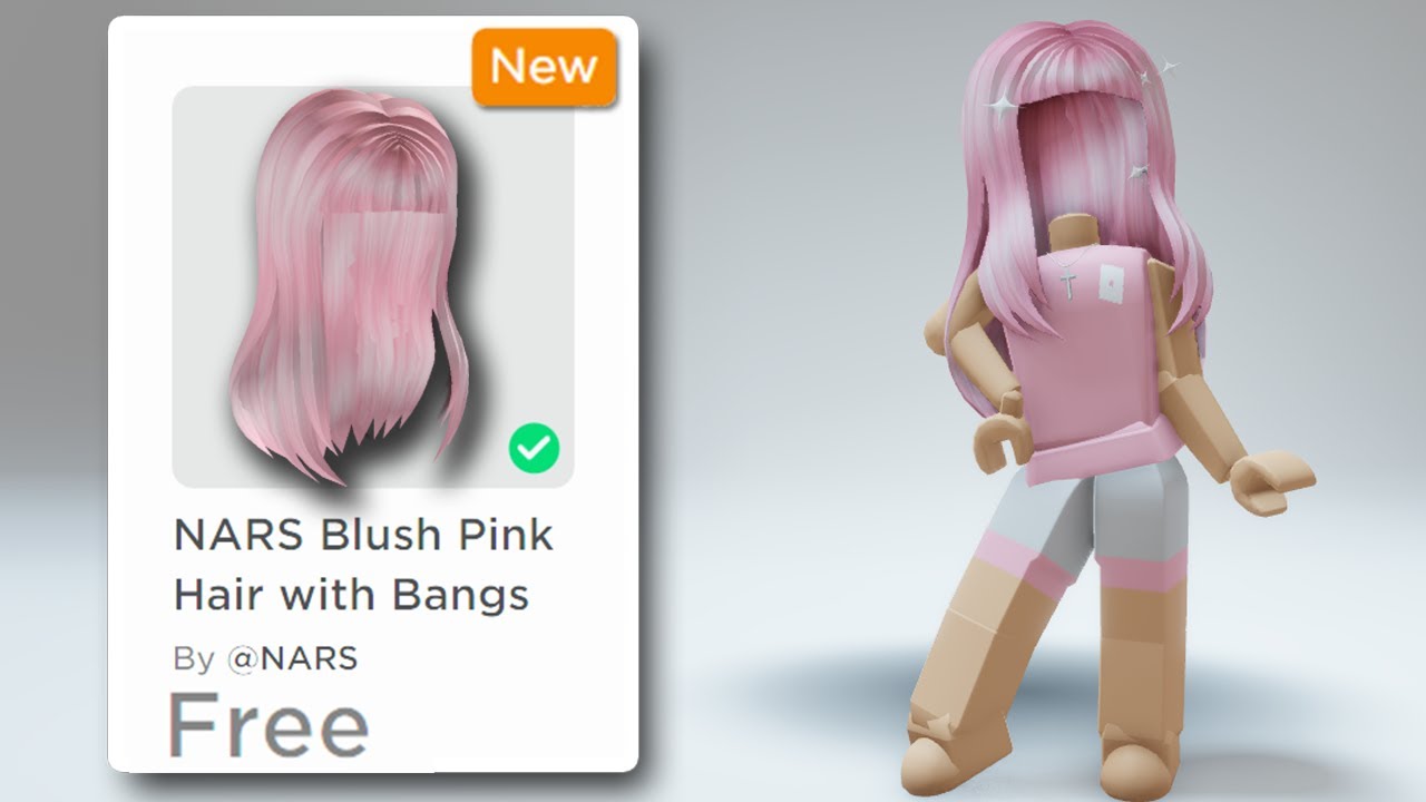 HOW TO GET BLUSH PINK HAIR FREE in Roblox - YouTube