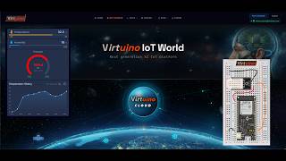 ESP32 + DHT22 → Virtuino Cloud over HTTP | Temperature & Humidity Dashboard in 5 Minutes