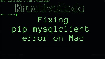 Fixing pip install mysqlclient error on Mac OS