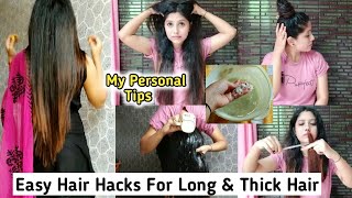 8 Easy Everyday Hair Hacks For Long &amp; Thick Hair // My Personal Hair Tips For Strong Beautiful Hair