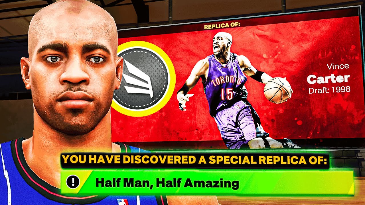 OFFICIAL VINCE CARTER *HALF MAN HALF AMAZING* BUILD IN NBA 2K23 - RARE  EASTER EGG BUILDS in NBA 2K23 