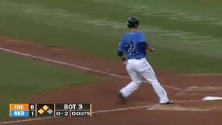 Akron's Rodriguez plates two with single
