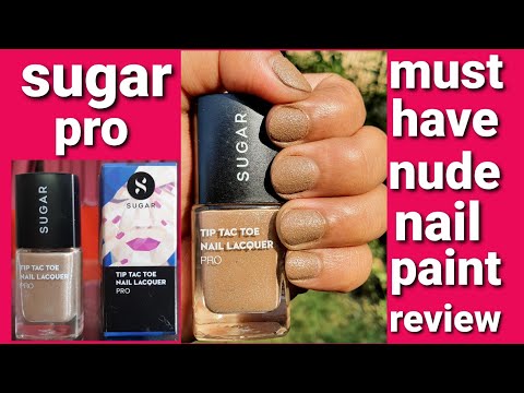 Sugar tip tac toe nail laquer shade 054 SHOW OF SANDS review & demo | best frostie nailpaint |