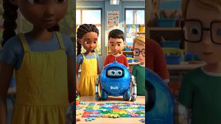 Robot is helping to Solve a difficult puzzle game #cartoon #robot #shortscartoon