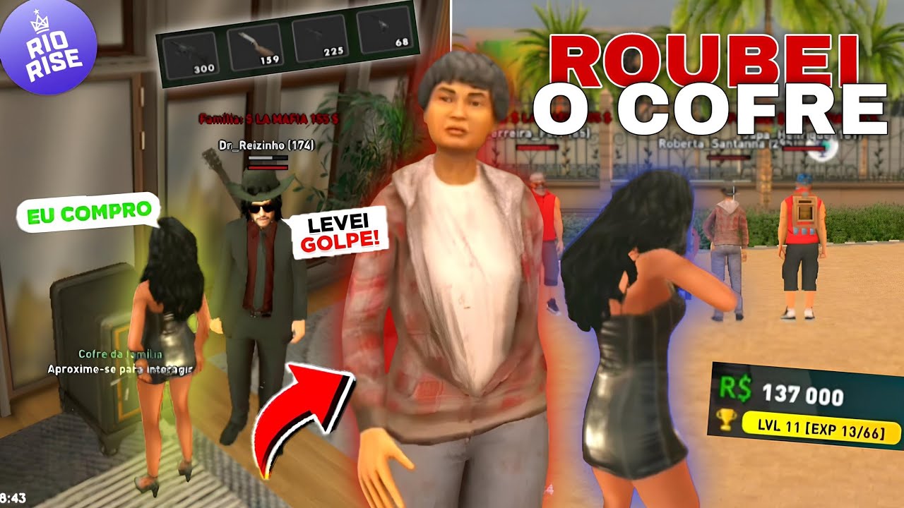 Roubei o COFRE Da FAMÍLIA No Rio Rise Roleplay (LUCREI DEMAIS🤑💰)