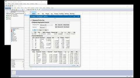 Running stepwise regression in JMP 15