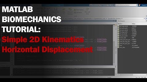 MATLAB: Biomechanics Tutorial - 2D Kinematics Horizontal Displacement, Part 1
