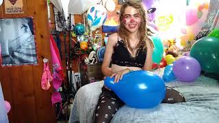 Balloon SIT TO POP S2P | Cute Looner Clown Girl Sits on Balloons To Burst