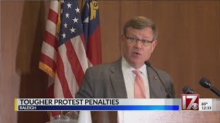 Some NC lawmakers call for tougher protest penalties
