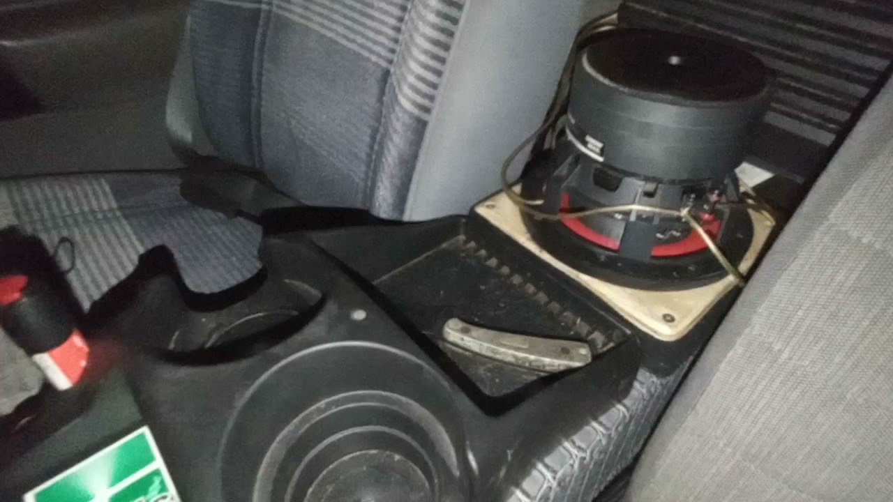single cab ranger. center console subwoofer build. - YouTube