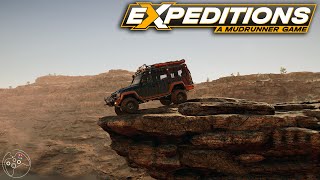 Expeditions: A MudRunner Game. Свободный заезд. Упавший автомобиль.
