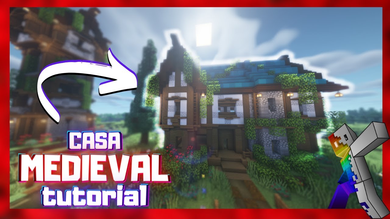 LA MEJOR Casa medieval , Tutorial Paso a Paso para minecraft survival 1.19  