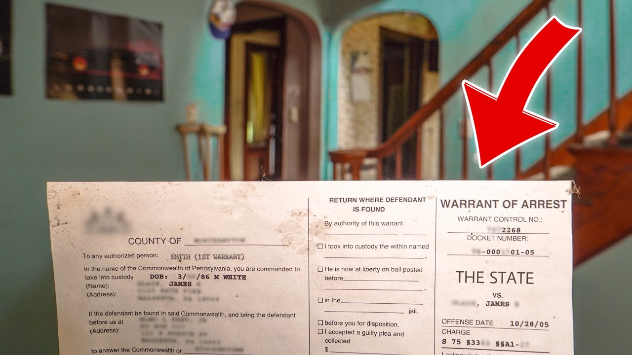 Внутри заброшенного дома разыскиваемого беглеца!