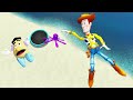 GTA 5 WOODY OCTOPUS POTATO HEAD REX BUZZ JESSY Trampoline Jumps Fails 4 Euphoria Physics 