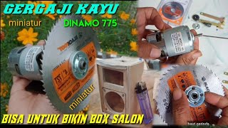 MEJA POTONG KAYU MINIATUR TABLE SAW MOTOR DC 775 BAUT GRINDA | BIKIN BOX SPEAKER JADI LEBIH MUDAH