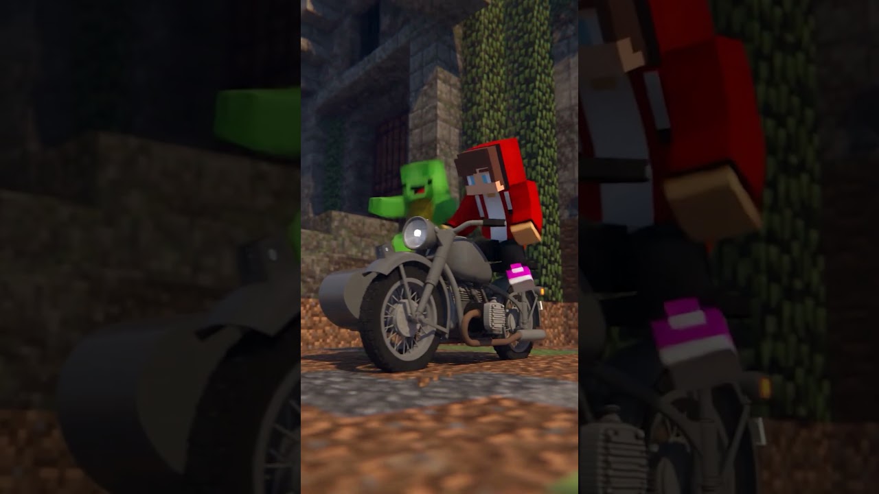 Zombie Horde vs JJ & Mikey - Maizen Animation Cartoon #shorts #animation