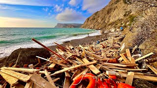 ШТОРМ в КРЫМУ-УНИЧТОЖИЛ ПЛЯЖИ БАЛАКЛАВЫ!Серебряный и Золотой пляж!ПОКАЗЫВАЮ ПРАВДУ!Севастополь 2023